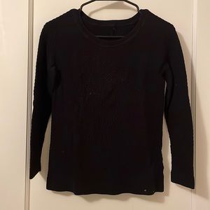 Black Waffle knit sweater